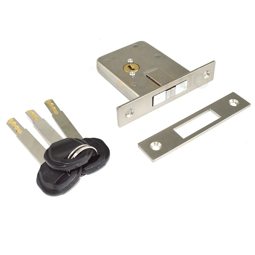Professional design deadlock door metal lock for sliding mortise door lock