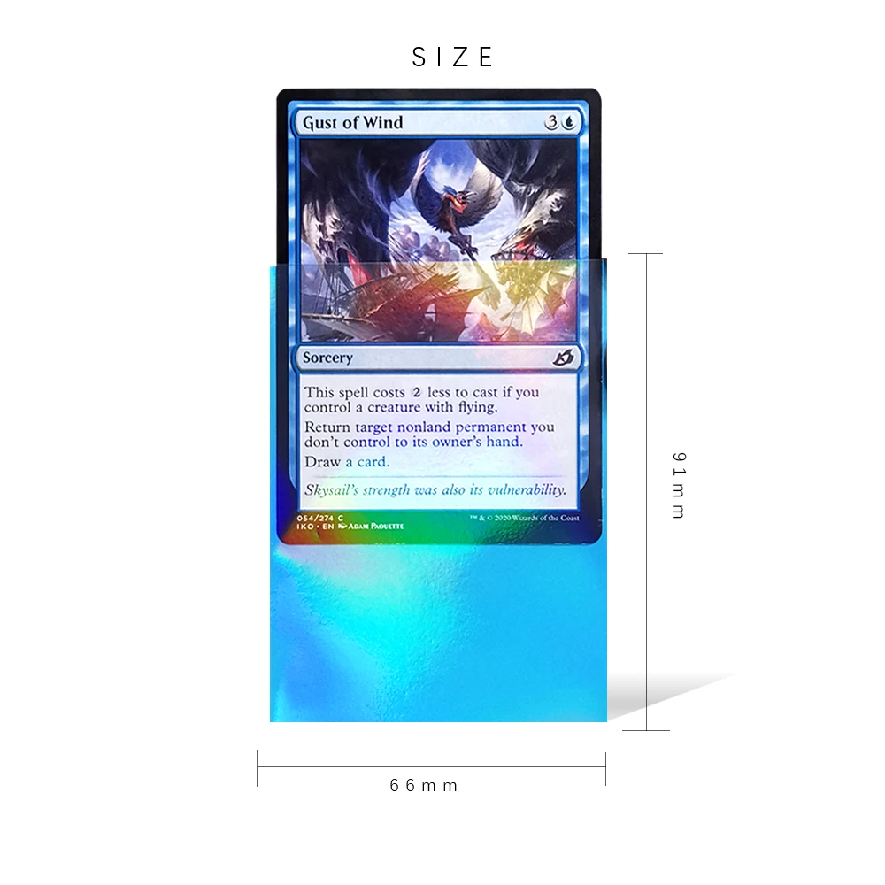 MTG 66X91MM RAINBOW EFFECTS Light Blue Back HOLOGRAPHIC CARD SLEEVES  600PCS PACK