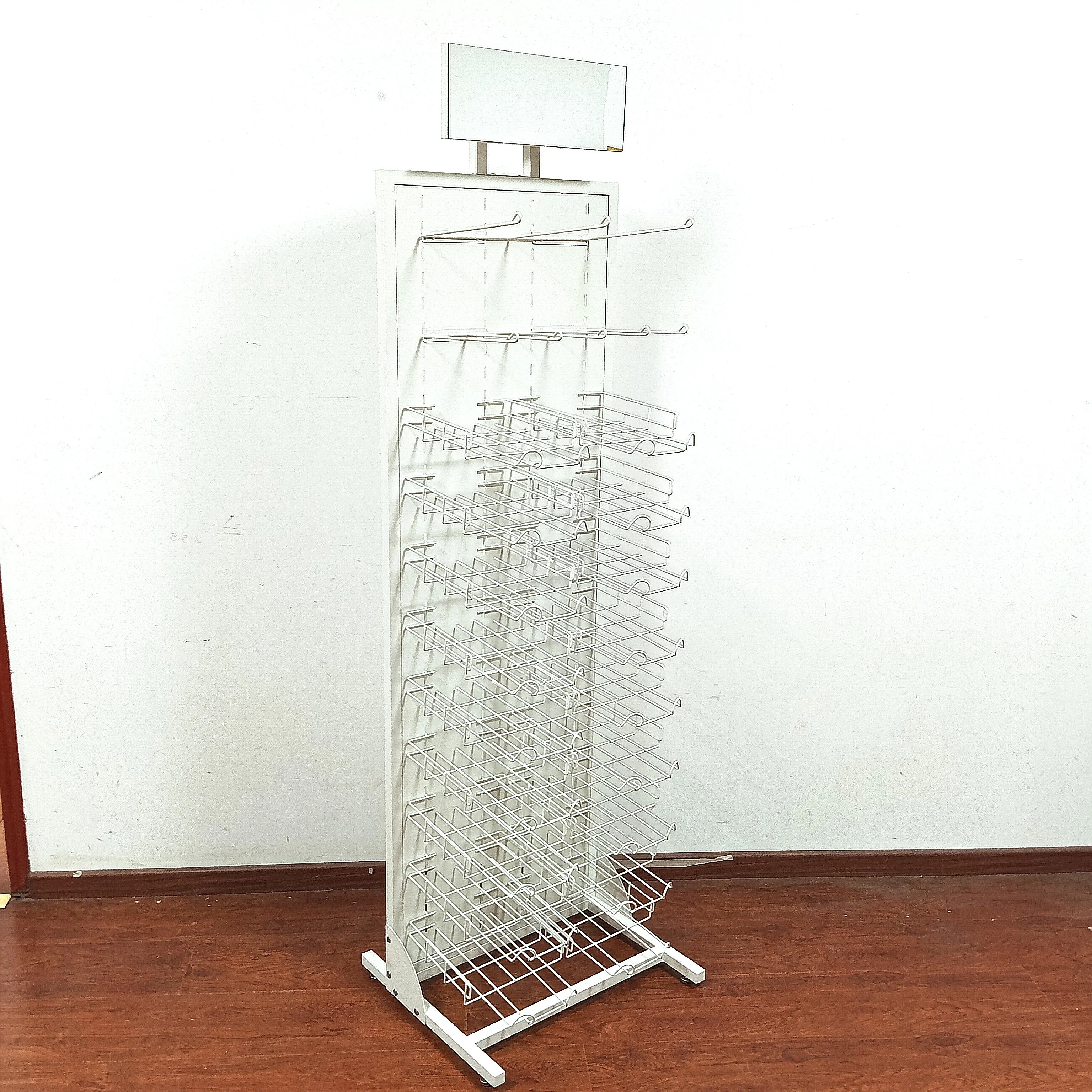 custom retail store shop free standing metal hat baseball cap product display stand rack