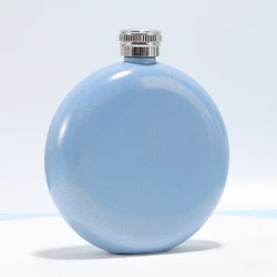 5oz Portable Travel Stainless Steel Glitter Coating Liquor Whiskey Pocket Flagon Mini Bottle Hip Women Wine Flask for Drinks Bar