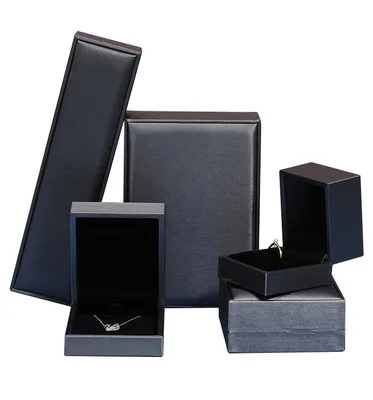 Luxury silk inside wholesale high end gold luxury custom logo Leather jewellery boxes packaging necklace earring jewelry box