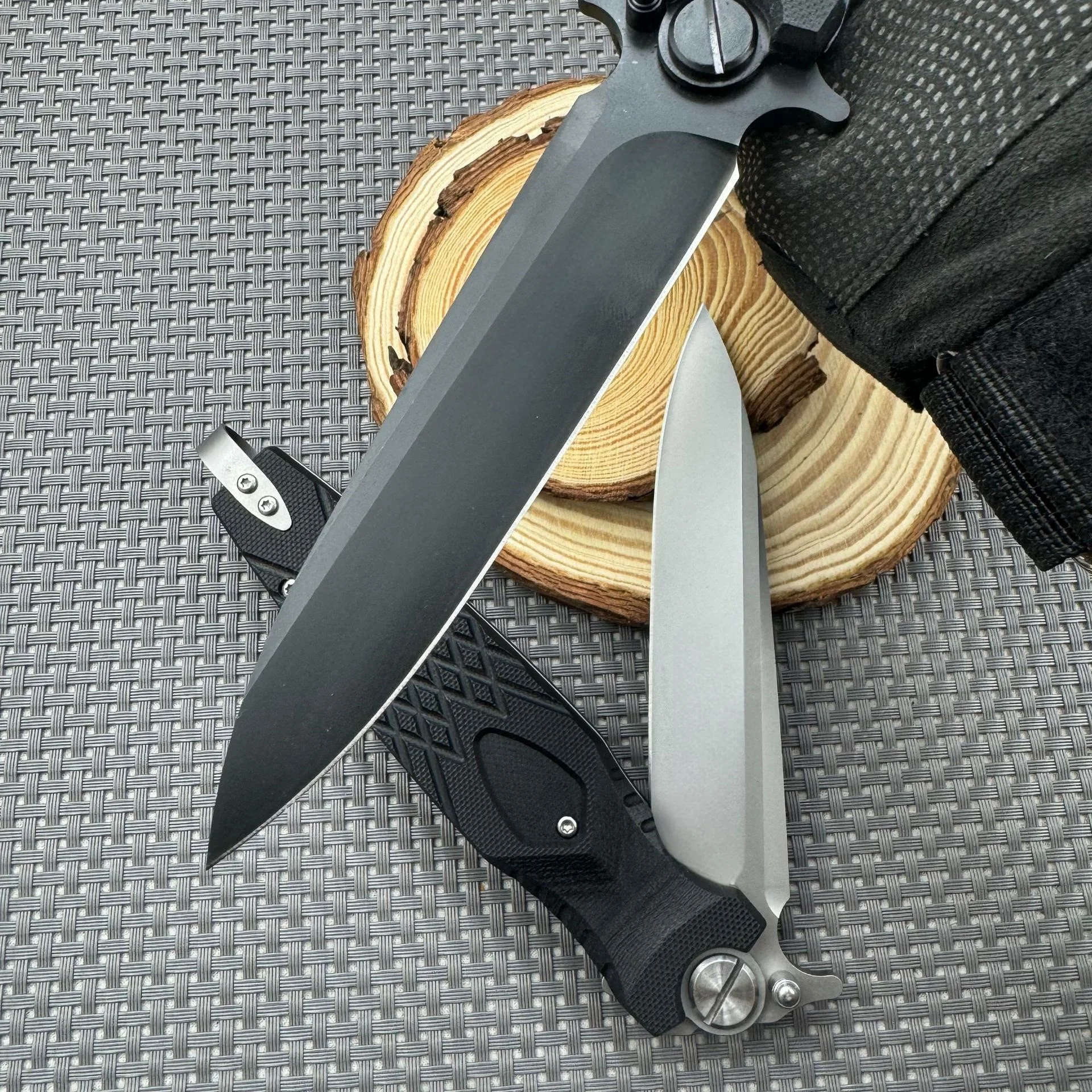Русские горячие продажи складной нож G10 ручки и уличные походные карманные ножи боевые
