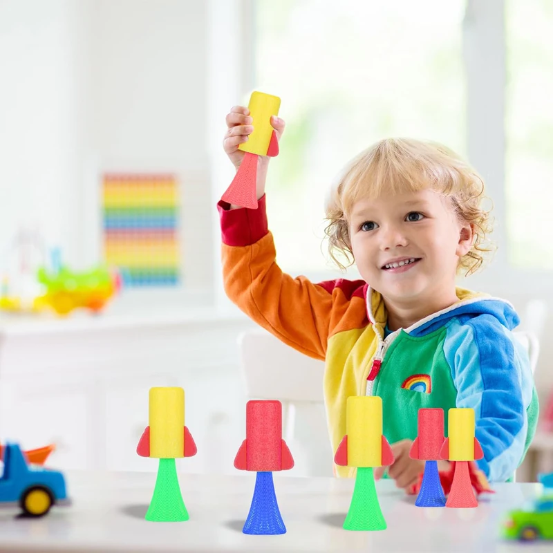 Party Favors Jumping Rockets Popper Spring Launchers Toys Popper Bouncy Toys Rocket Launcher Toy for Kids
