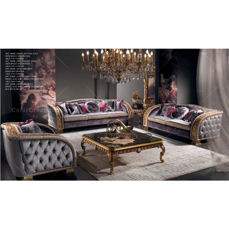 rococo baroque furniture luxury couches Living Room Sofa