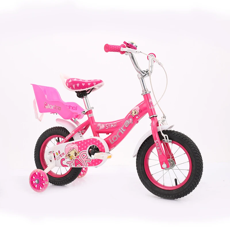 Girls Lovely Bicycle Cute Pink Children Bike for 3 to 6 years Kids Bicycle with Training Wheels
