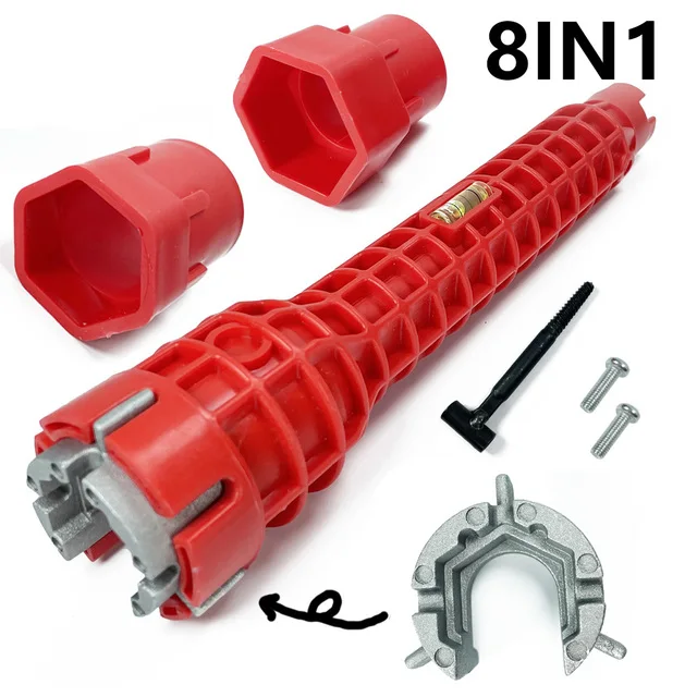 Multi-functional Repair Installation Hand  Wrench  8 in 1 Faucet and Sink Installer Multi Tool