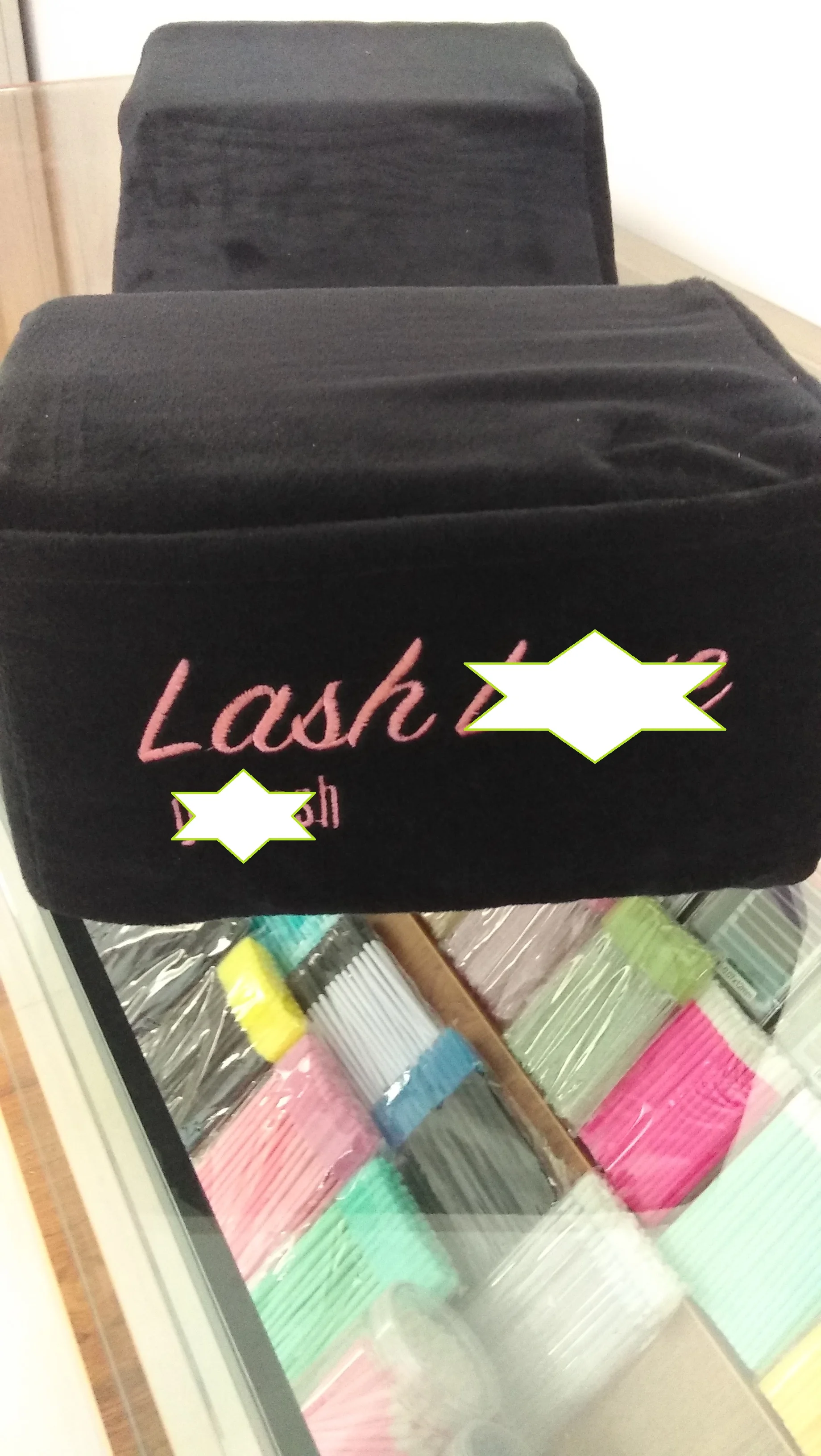 Подушка для наращивания ресниц из пены с эффектом памяти индивидуальным логотипом U-подушка бархата и искусственной кожи