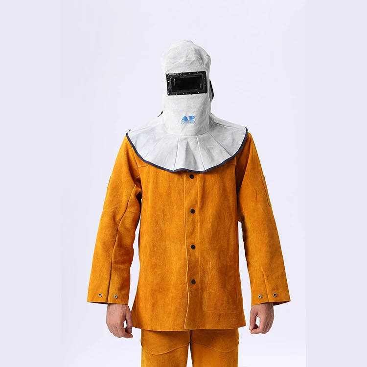 AP-3002 сварочный щит для лица из натуральной кожи