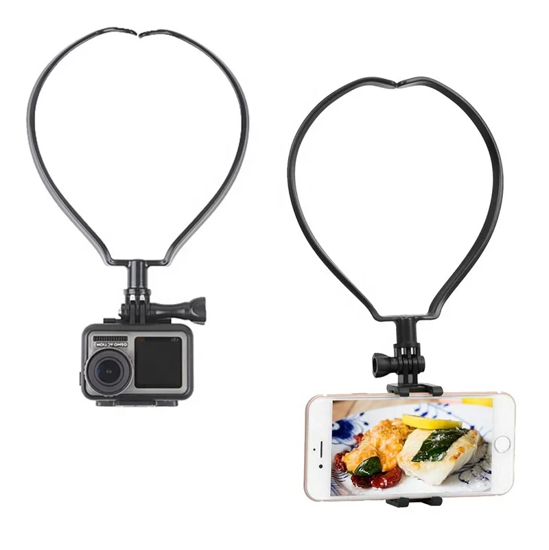 Junnx Action & Sports Camera Accessory Collar Hanging Neck Bracket For GoPro/DJI OSMO Action/Insta 360/Smartphone Shooting Video