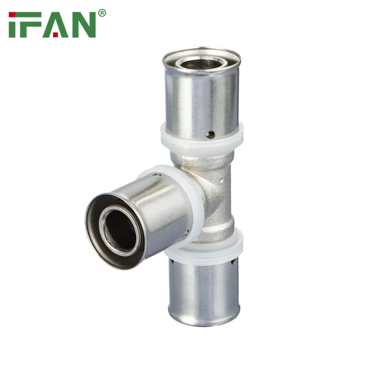 IFAN Hot Sales Equal Adapter 16MM 25MM 32MM PEX Fittings Brass Press Fitting For PEX Pipe