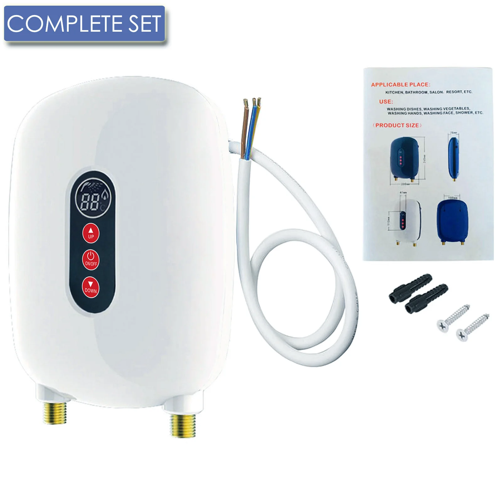 Tankless Instant Electric Water Heater Hot Shower Gyser Instant Electric Water Heaters Shower Instant Gyser