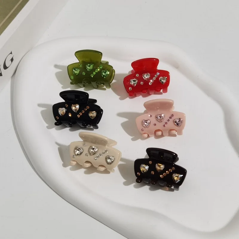 Wholesale Big Tortoiseshell Acetate Hair Claw Clips Ins Rectangle Fashion Hair Claw Plated with White / Rose Gold Free Sample