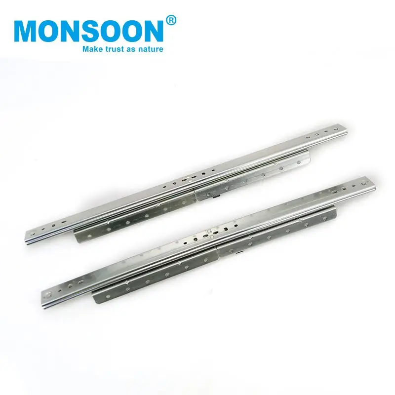 Hardware kitchen automatic folding lift-up table rails mechanism synchronous ball bearing soft close dining table slide