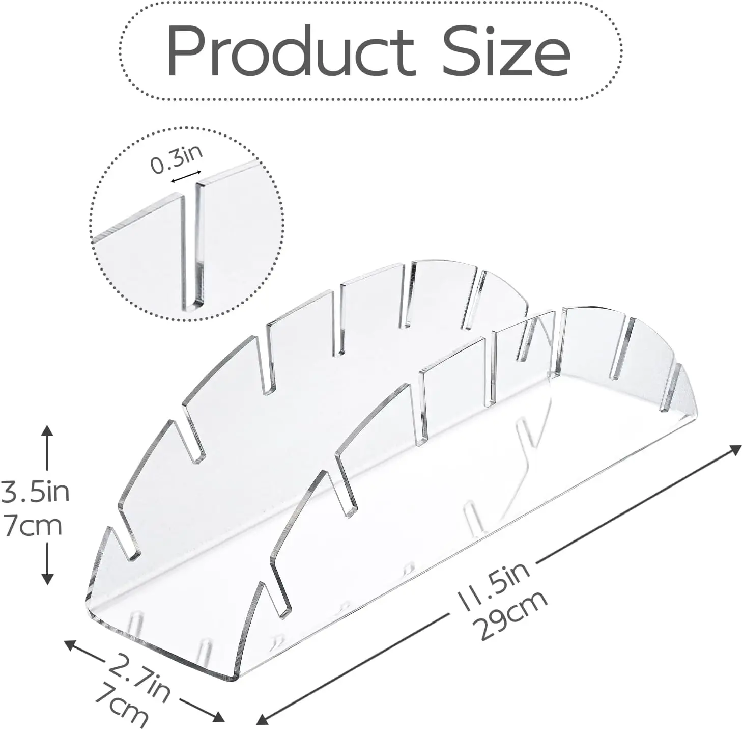 2pcs Acrylic Baseball Cap Hat Stand Arch-Shaped Desktop Drawer Organizers No Install Hat Racks 14 Baseball Caps Organizer