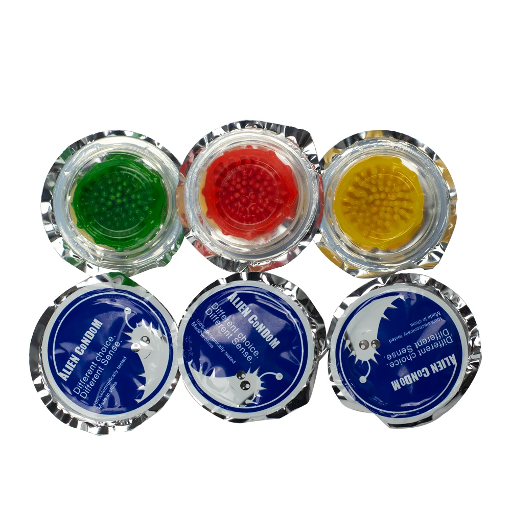 Hot On Sale Safe Men Adult Sex Products Female G-spot Vaginal Stimulation Condoms Spike Penis Sleeve Condoms