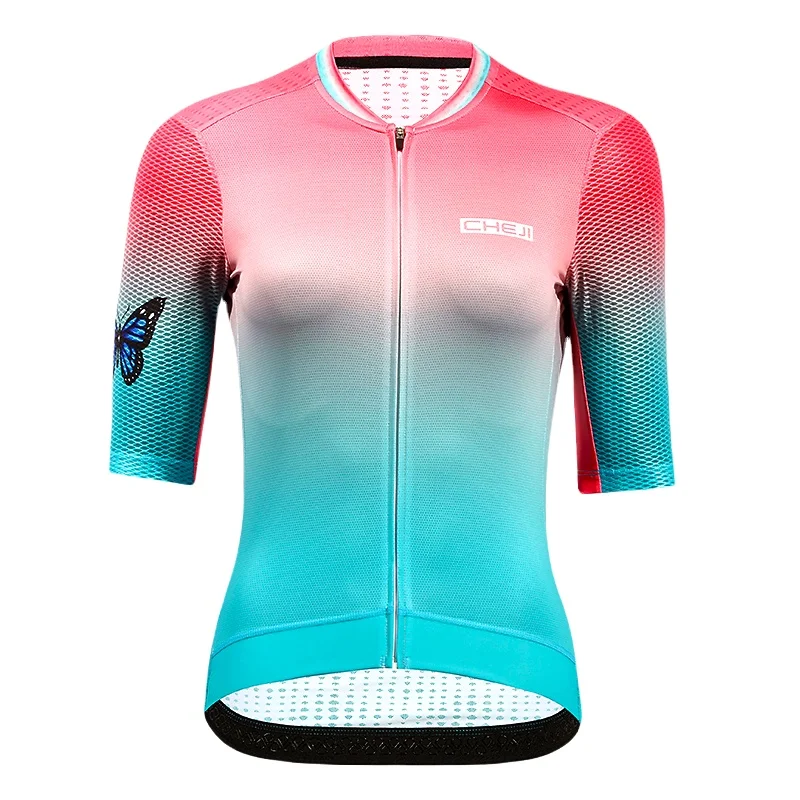 Custom Logo Sport Clothes Professional Sublimation Road Bike Cycling Tops Ventilated Cycling Jersey For Women