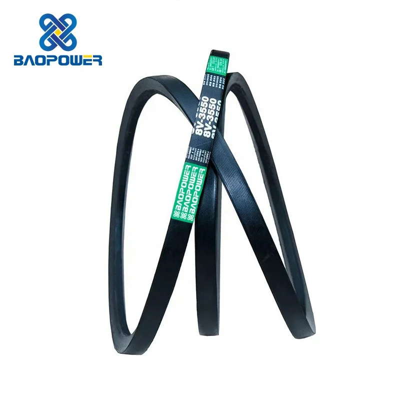 Baopower Wrapped Narrow Rubber 3V 5V 8V Transmission Belts V-Belt