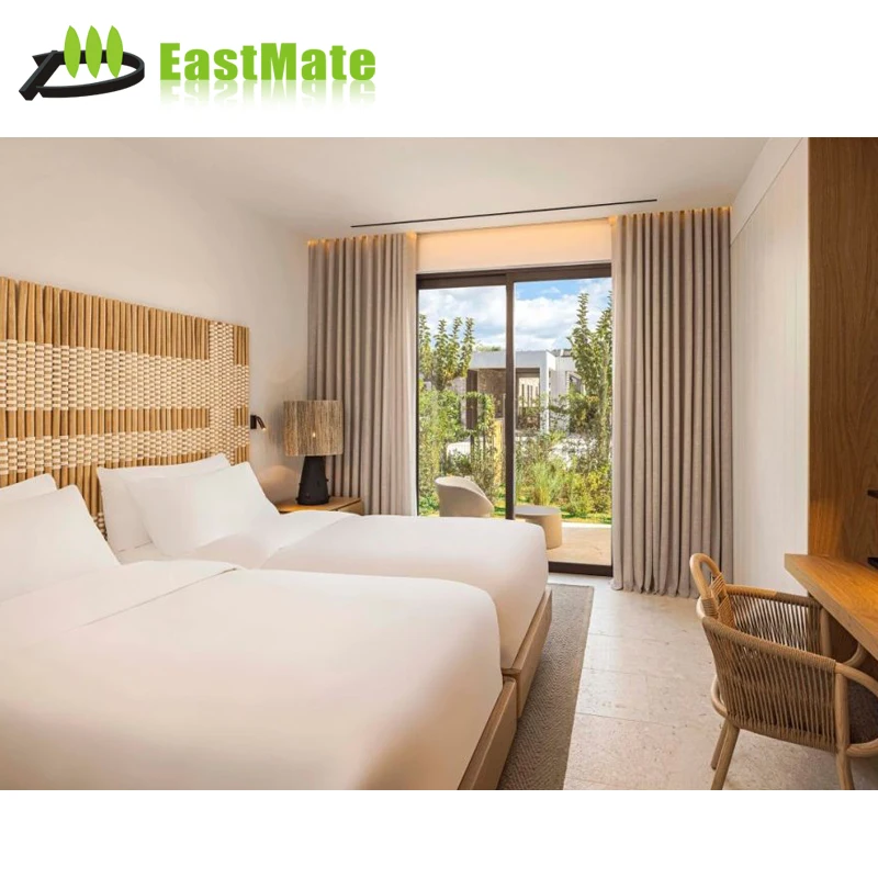 Customized Furniture for Hotel New Design Good Quality Luxury Bedroom Modern Solid Wood Beds Bed Room Set Furniture