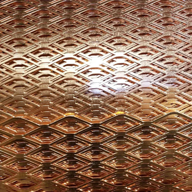 Good Ventilation Copper/Brass material expanded metal Mesh