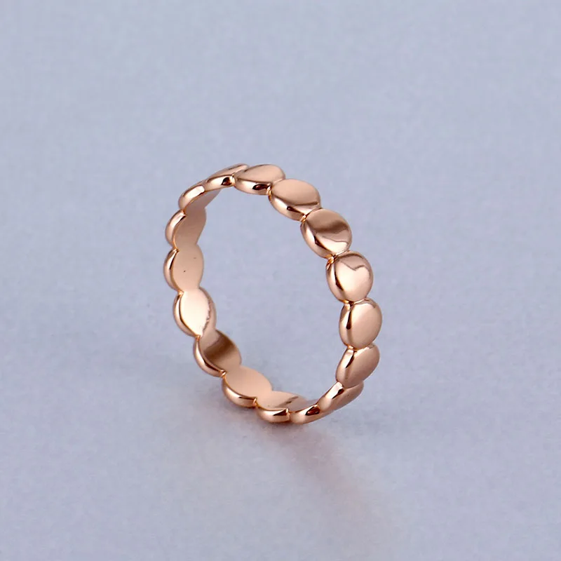 Fine Jewelry 18K Gold Plated Wholesale 925 Sterling Silver Metal Dot and Phase Ring For Women
