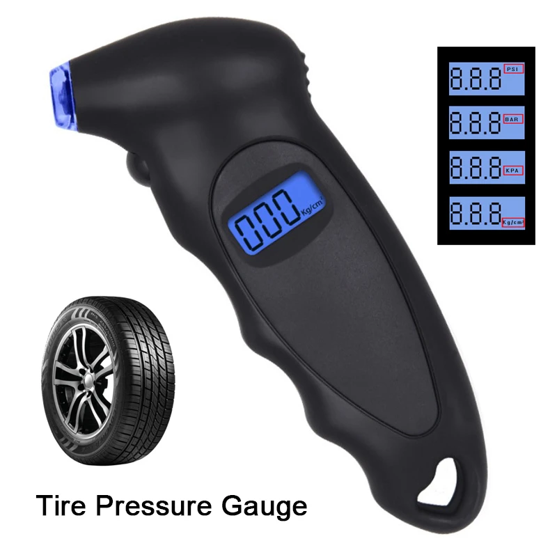 Portable Easy Use Tire Pressure Gauge With LCD Display Digital 0-150 PSI Car TPMS