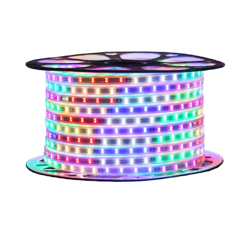 CCT Светодиодная лента лампа для бассейна RGB Водонепроницаемая 5 м 100 м/рулон 220 В 230 уличные фонари/24 Bluetooth пластик