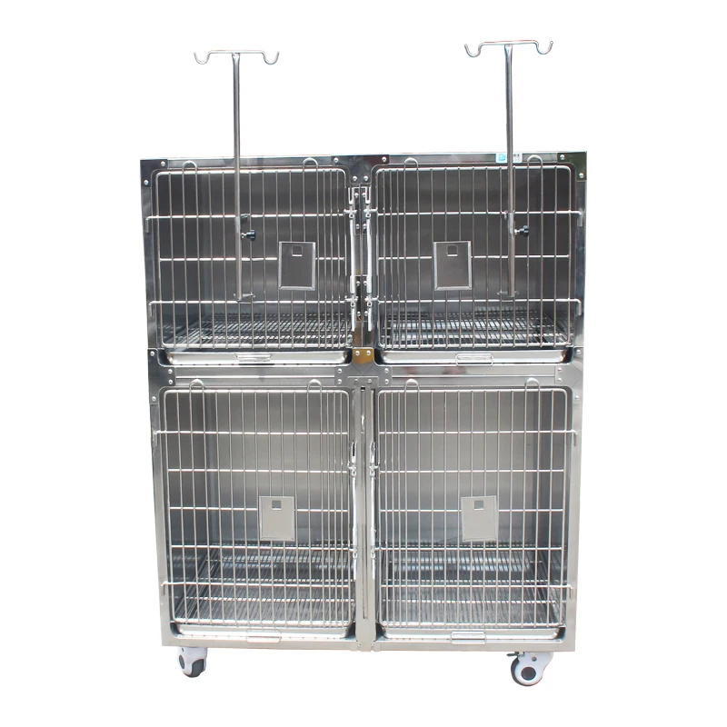 Suppliers Low Price Sale Big Size 2 Layer Stainless Steel Dog Cages Metal Kennels