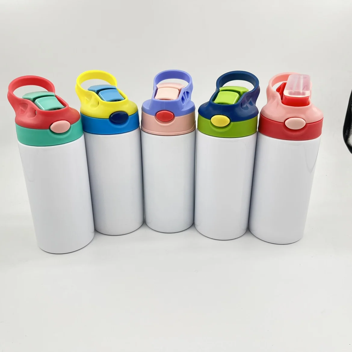 Wholesale US warehouse Free shipping Sippy Cup mug stainless steel sublimation blank kids tumbler with lid and straw