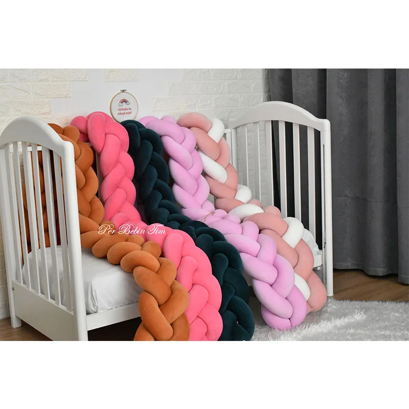 
Braided crib bumper velvet material nordic knot pillows approx. 20 cm height highest quality polyester fiber fille 