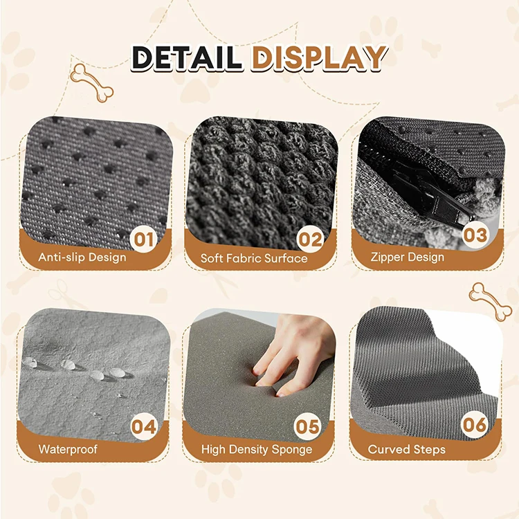 Folding Collapsible Foldable Portable Car High Bed Chair Step Ladder Pet Ramp Small Dogs Stairs for Dog