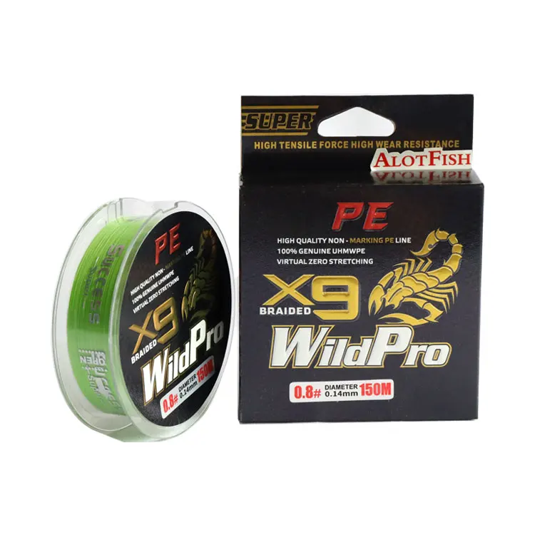 High quality PE Material Multifilament 9X 100m 200m 500m Fishing Line 9 Strands Fishing Braided Wire