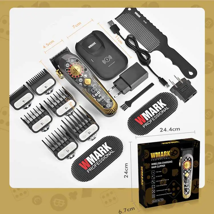 WMARK NG-134 Wholesale Wireless Sensor Charging Electric Barber Mens Hair Clippers Rechargeable Salon Hair cutter for Barber
