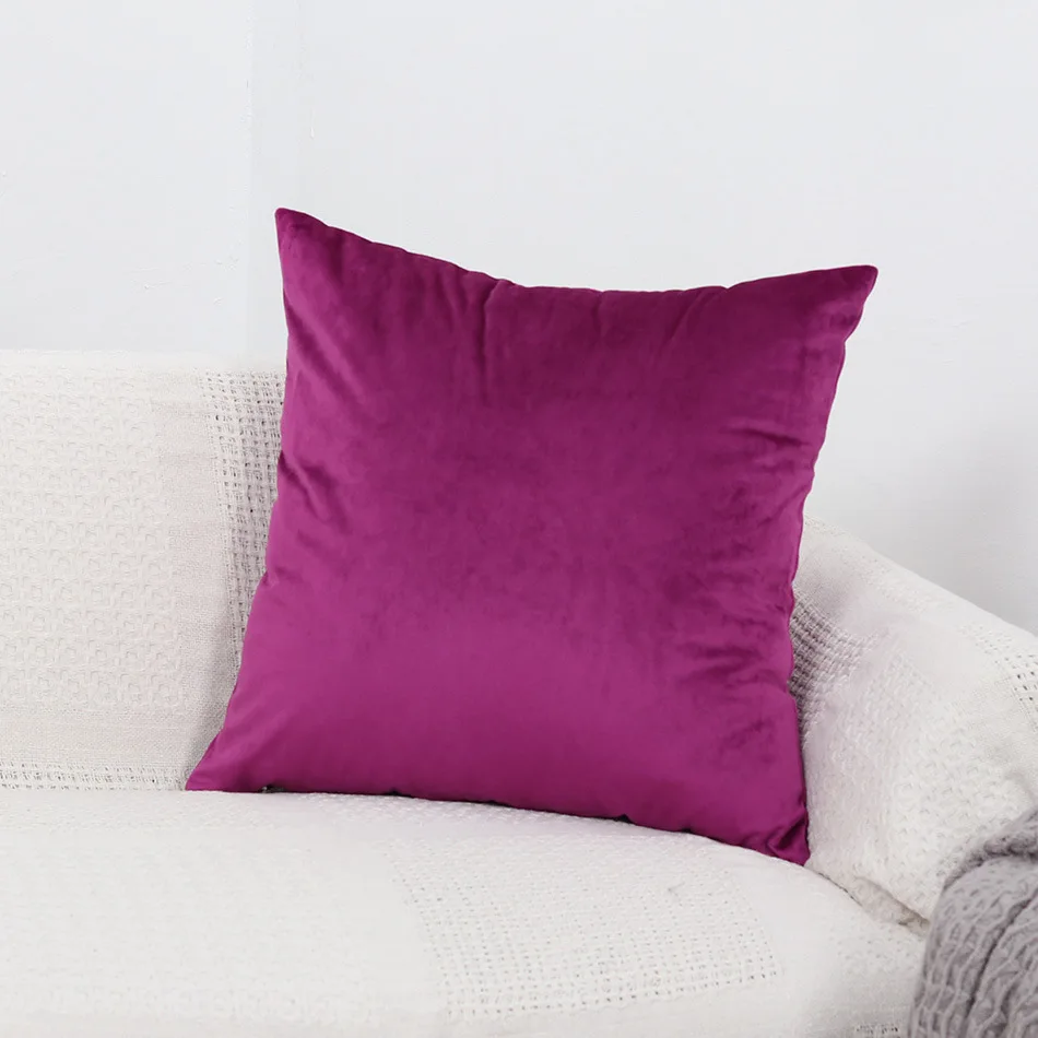 Green Yellow Pink Gray White Black Home Decorative Sofa Throw Pillows Luxury Blue  Velvet Cushion Cover Pillow Cover Pillow Case