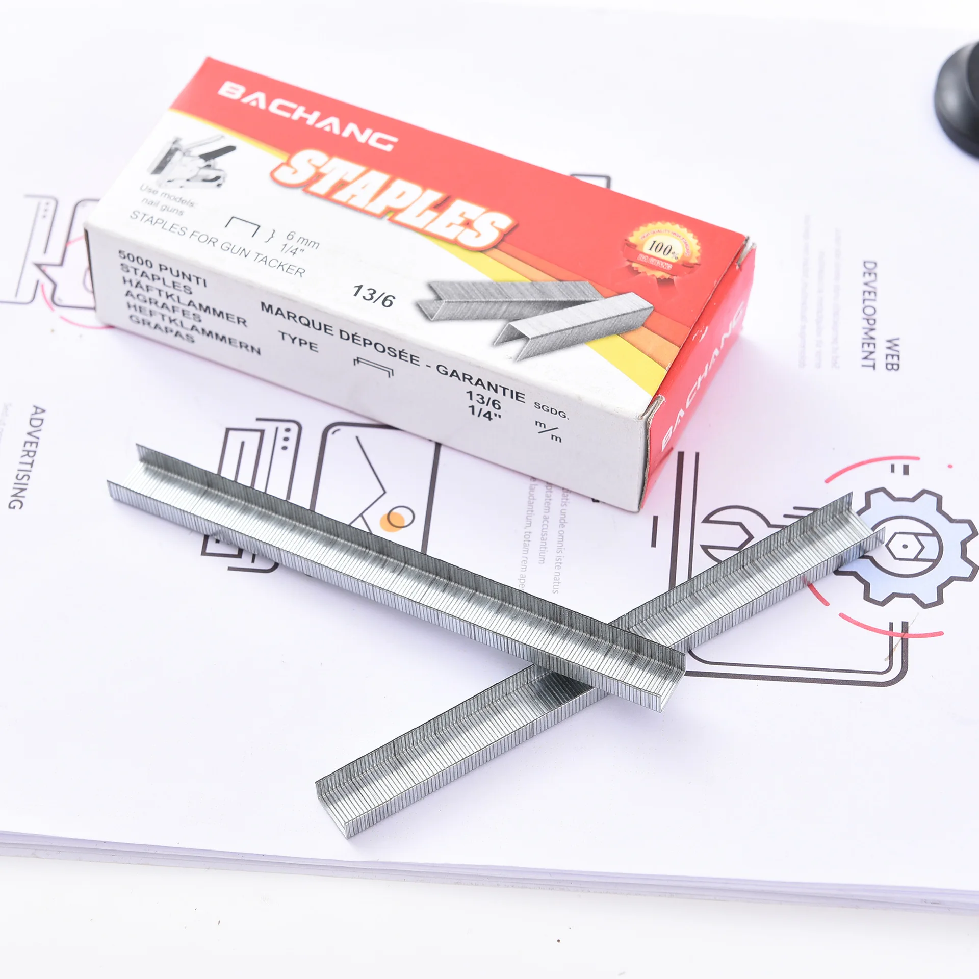 2024 Manufacturers Directly Supply Cross-Border Exclusive Stapler 13/6 Pin Wholesale Penetration Strong Electroplating stapler