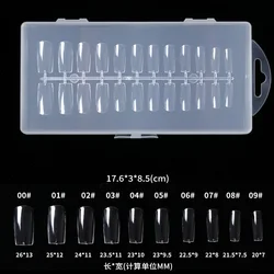 Manufacturers Nail Shop 240 Pieces/Boxed Manicure  Ultra-thin Seamless Full-stick Nails Transparent False Nails