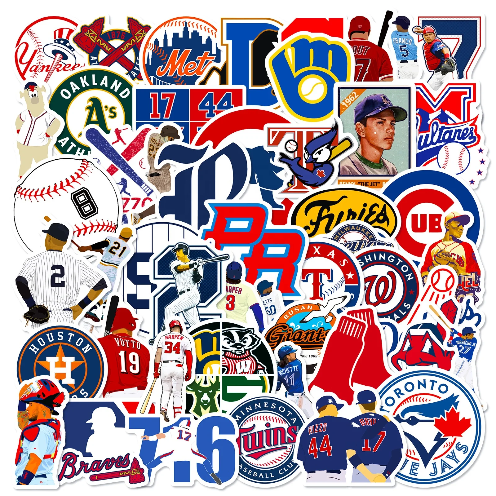 Sports Sticker Series : 50pcs Creative Stickers, Cute, Waterproof for Laptops,  bottles,  Luggage, Cars,  Gift Favors & Decor