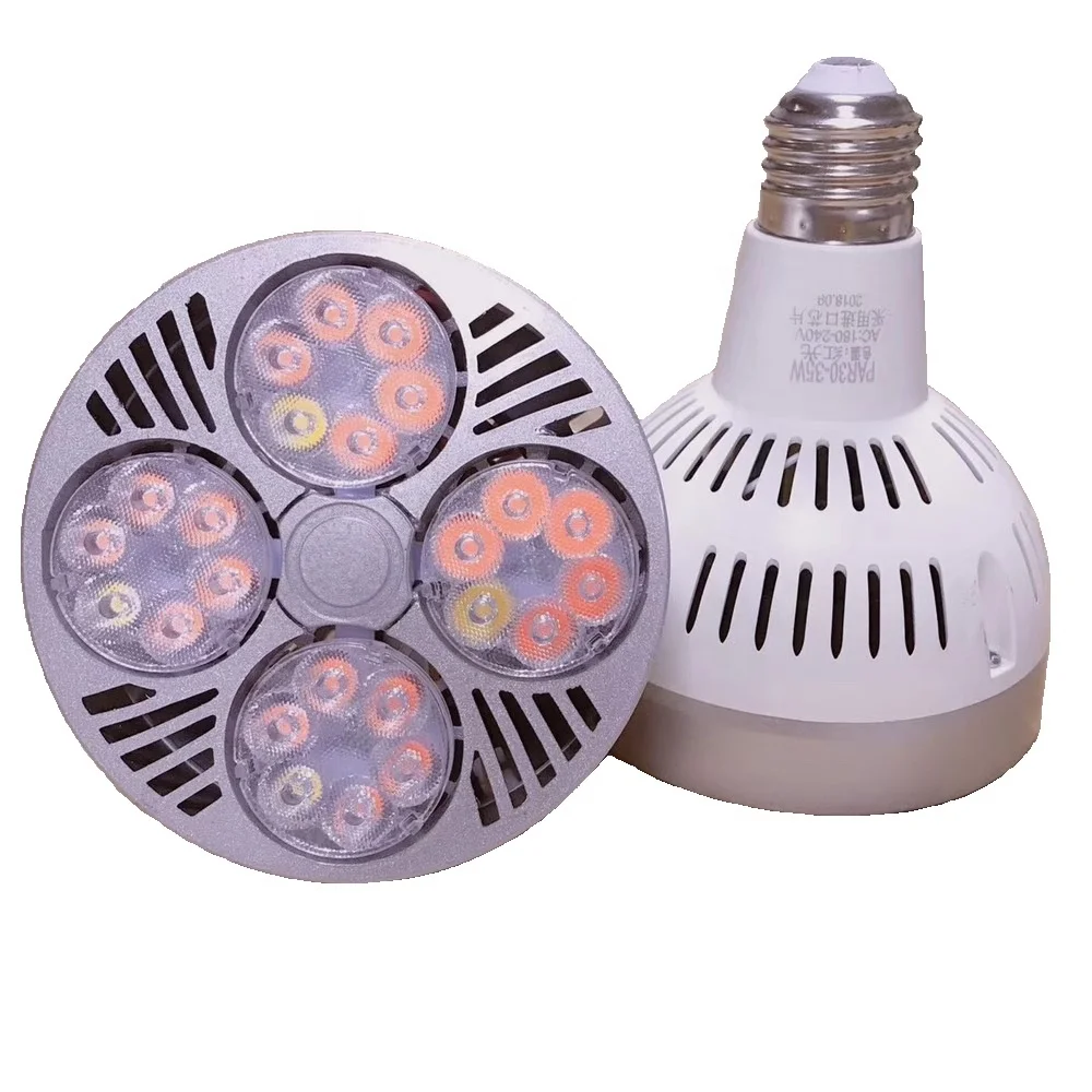 E27 spotlight lamp energy saving red green blue white par30 bulb led lighting
