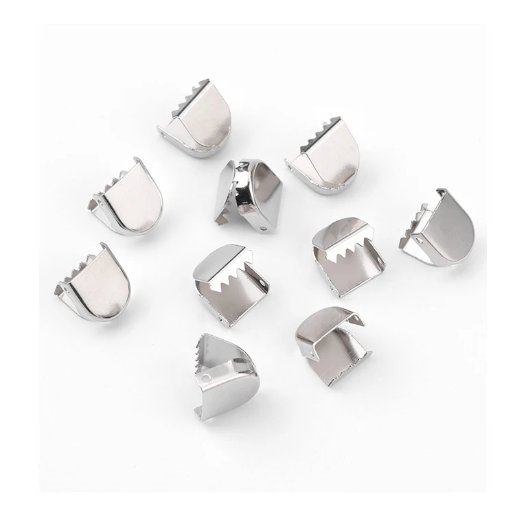 High-quality belt tail tip brass belt accessories toothed clothing metal tail clip