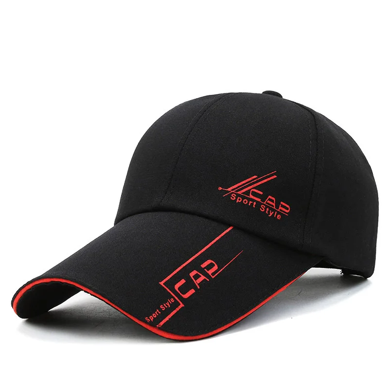 Korean Style Canvas Baseball Hat Spring Autumn Men Women Sun Hats Long-brimmed Fashion Sports Caps