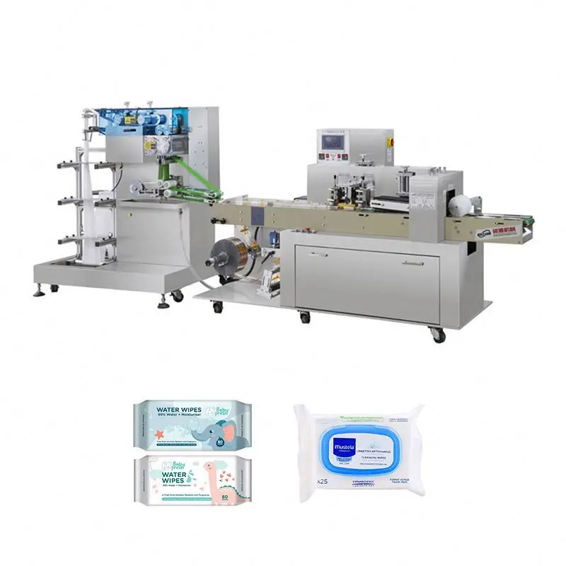 Cross Fold Wet Wipes Machine Pocket Making Big Capacity