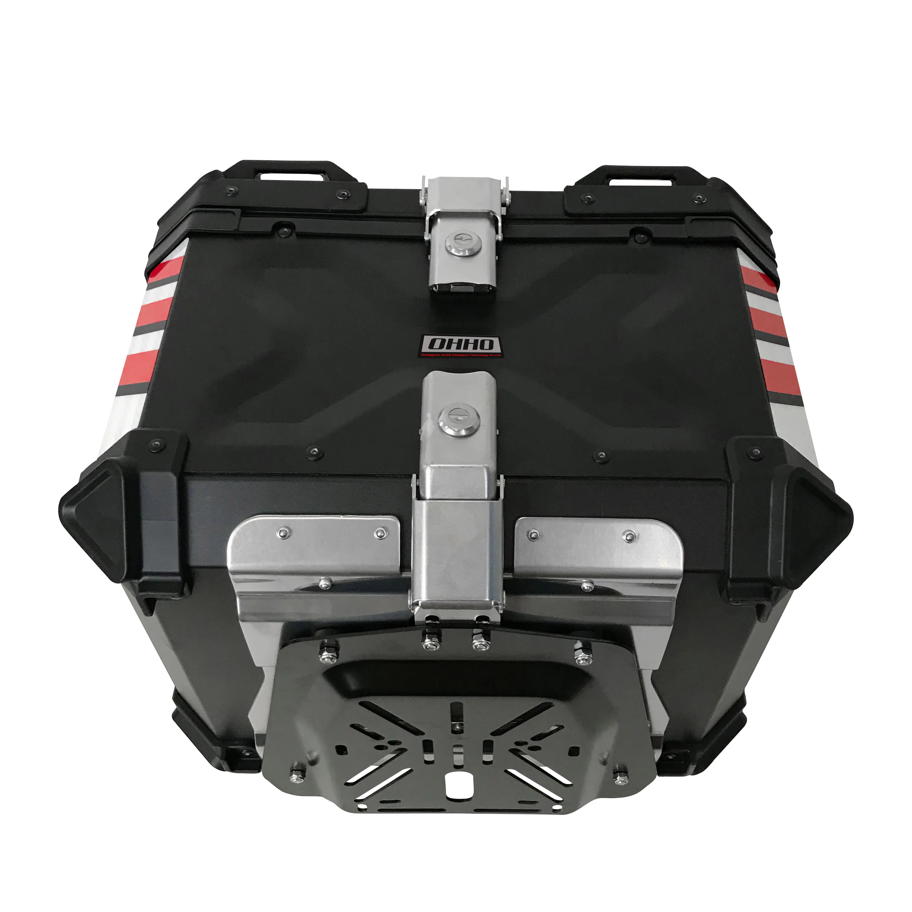 Боковой черный Задний ящик для мотоцикла электровелосипеда оптовая продажа Алюминиевый бокс 45 л быстроразъемный замок