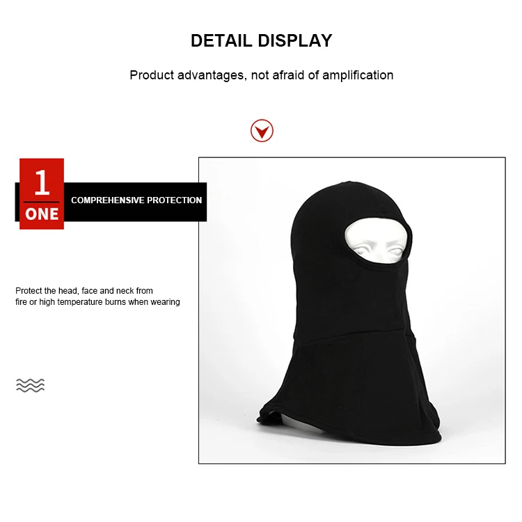 CE Certified Fireman Firefighting PPE Heat Resistant Flame Protective Balaclava Fire Retardant Hood Face Cover Pattern