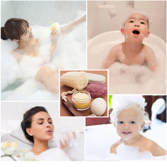 12CM Skin Cleansing Exfoliation Bathing Back Caring Spa Body Shower Puff Scrubber Farm Natural Organic Loofah Sponge