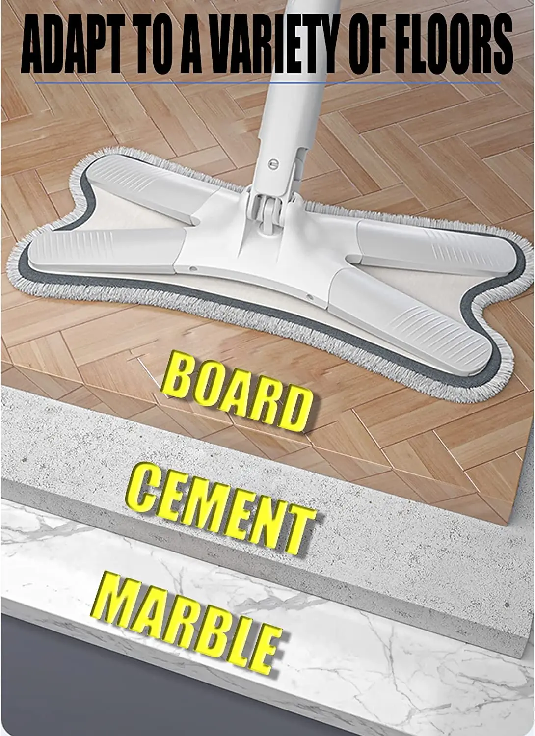 360 rotatable adjustable cleaning easy wring mop self wringing mop butterfly squeeze mop