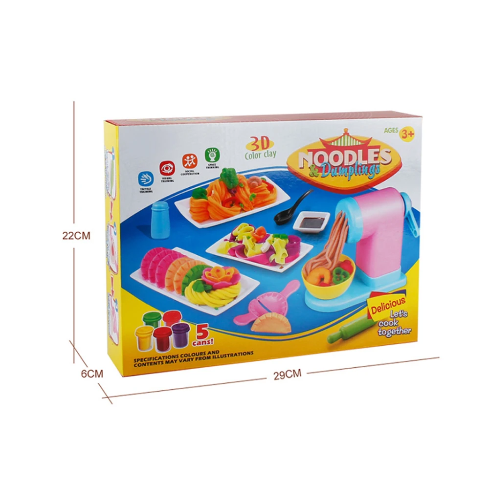 
Playdough Light Color Clay Noodle Maker Cooking Boiler Plasticine Mold Set Toy For Kids 