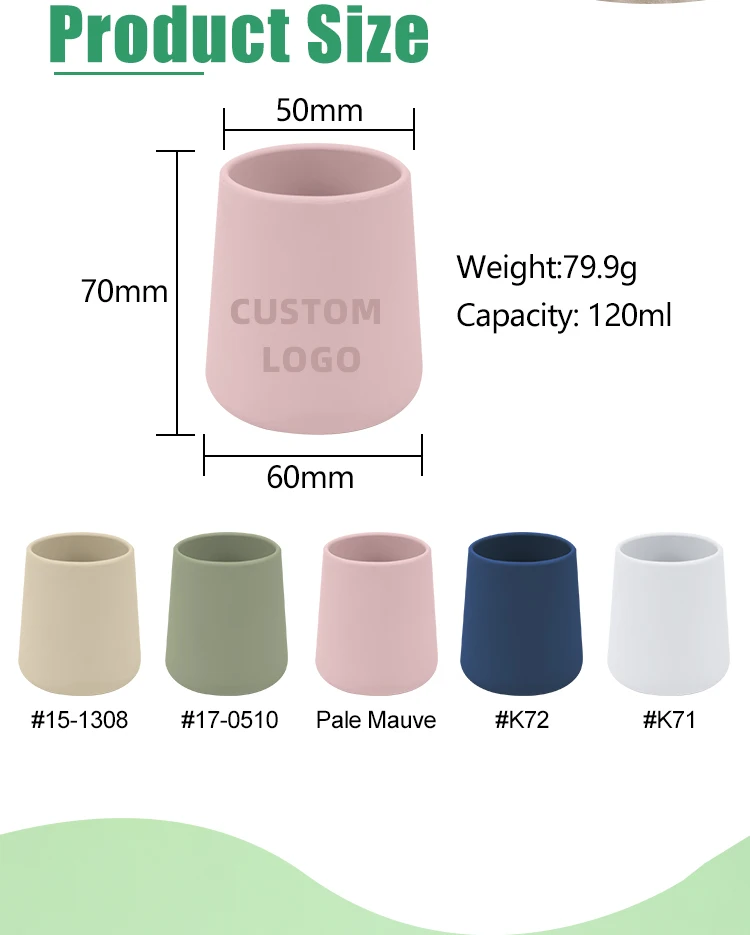 Supplies Eco 4oz  Baby Led Weaning Open Cup Unisex Baby Gift Bpa Free Mini Cute Tiny Drinking Cup Food Grade Silicone Baby Cups