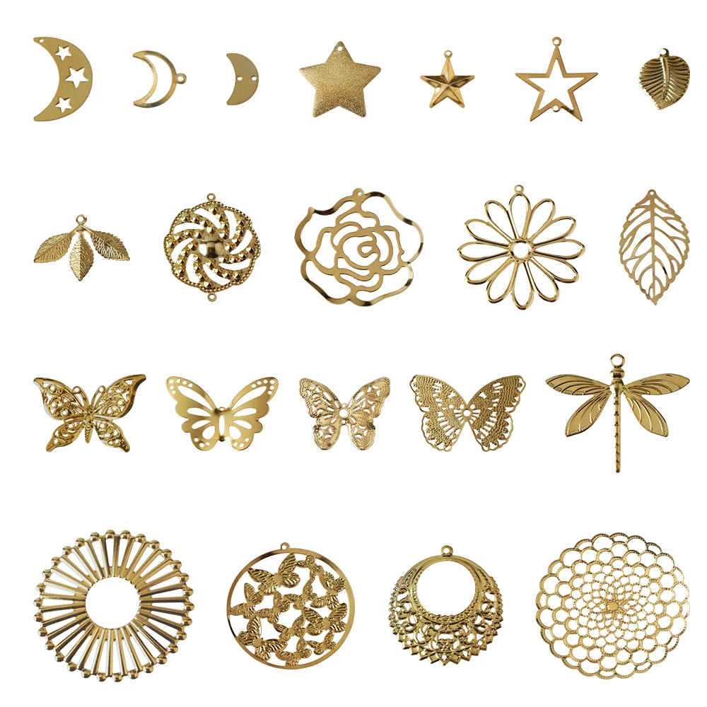Zhubi 45MM Daisy Flower Metal Patches Headwear Connectors for Garment Decoration Sun Catcher DIY Jewelry Accessories