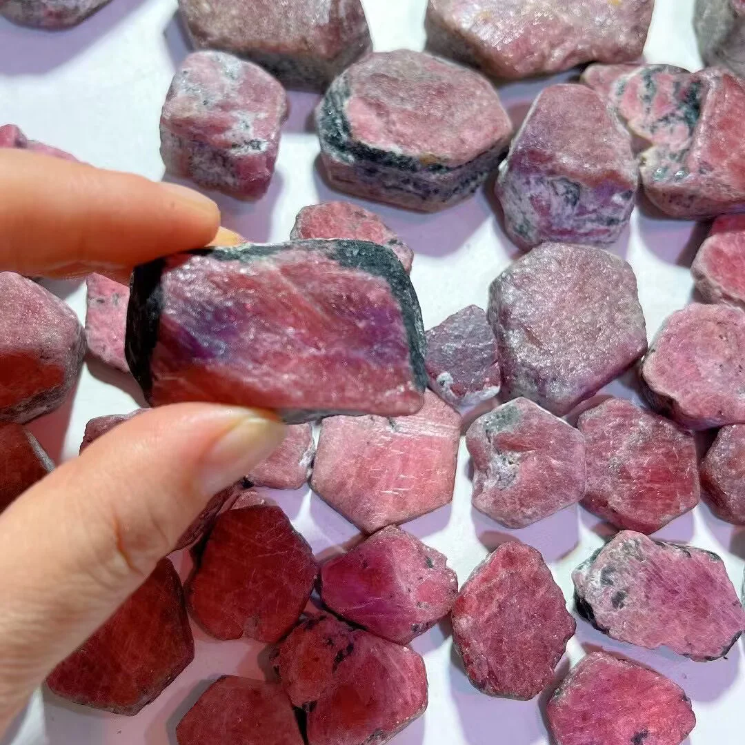 Natural Rough Red Ruby crystal unpolished stone raw