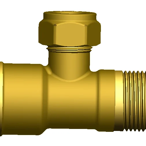 S650 Brass connex tee BSP threaded pipe copper Fittings