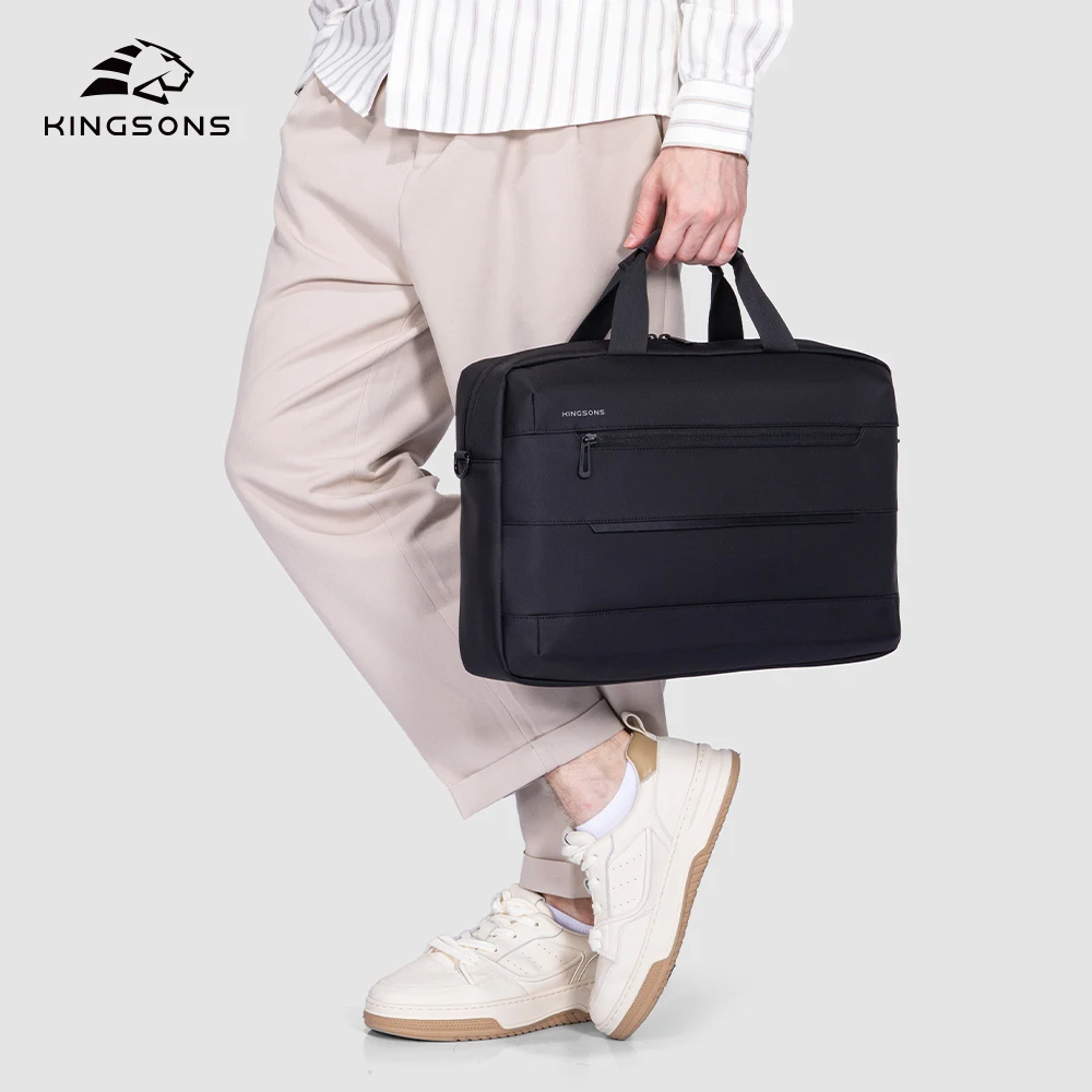 Kingsons popular briefcase for men business laptop bag for 15.6 inch Nylon waterproof cross body computer macbook bag for office